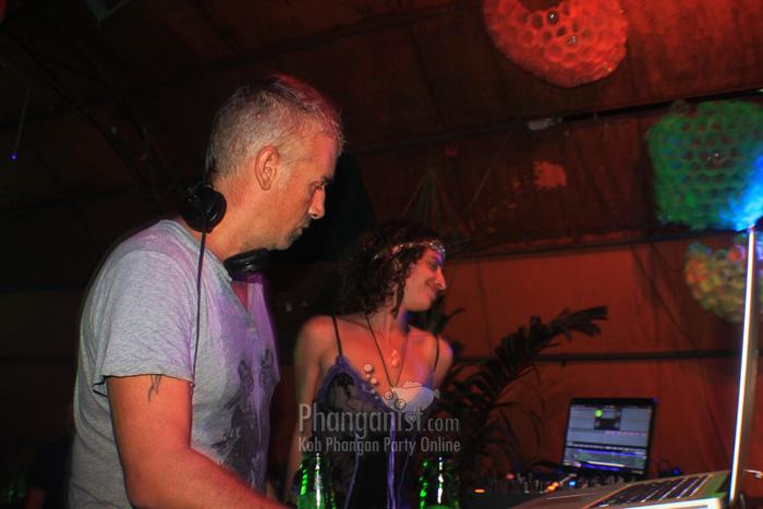 DJ Joe Rickard at the Jungle Experience party Koh Phangan