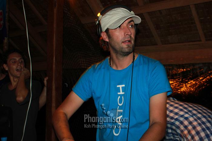 DJ Absolud at the loi lay party koh phangan